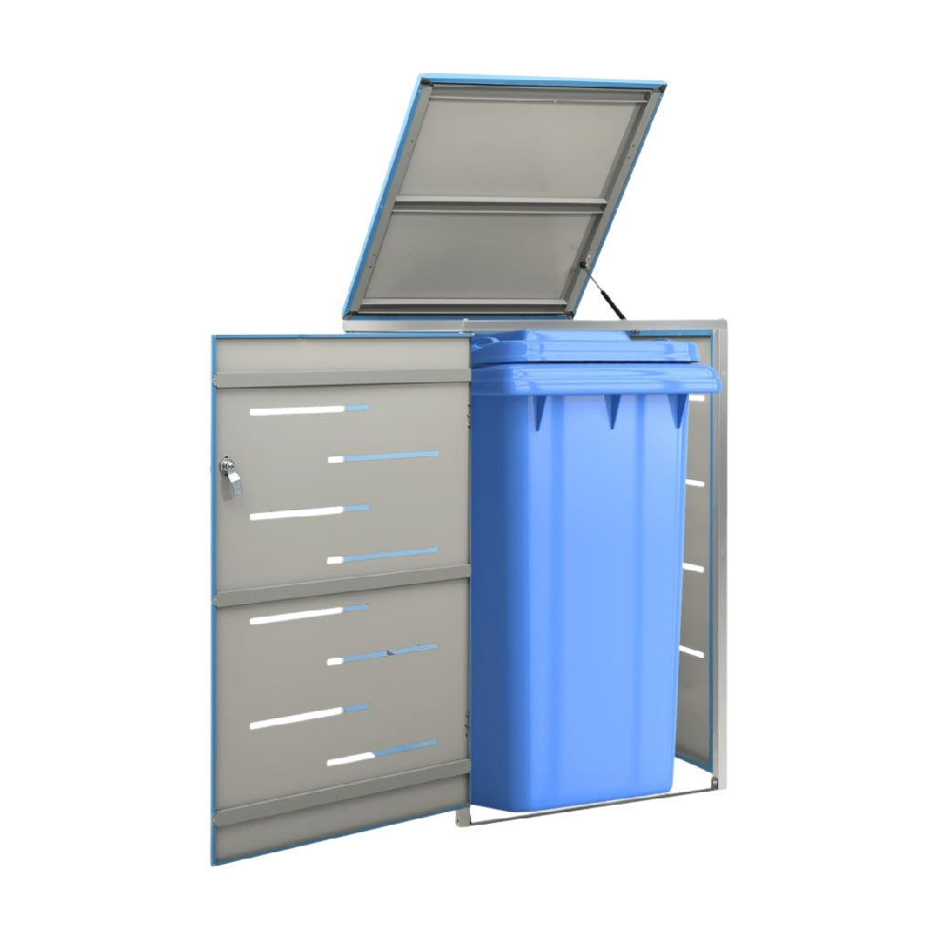 ごみ箱収納ボックス スチール製 屋外使用向け 80 x 60 x 120