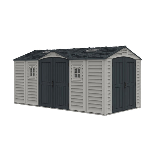 工具小屋用于户外存储，塑料材质，240 x 120 x 180