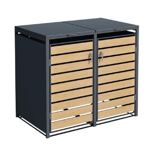 収納ボックスラック室外用スチール製 - 80 x 40 x 70