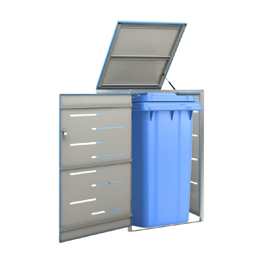 ごみ箱収納ボックス スチール製 屋外使用向け 80 x 60 x 120